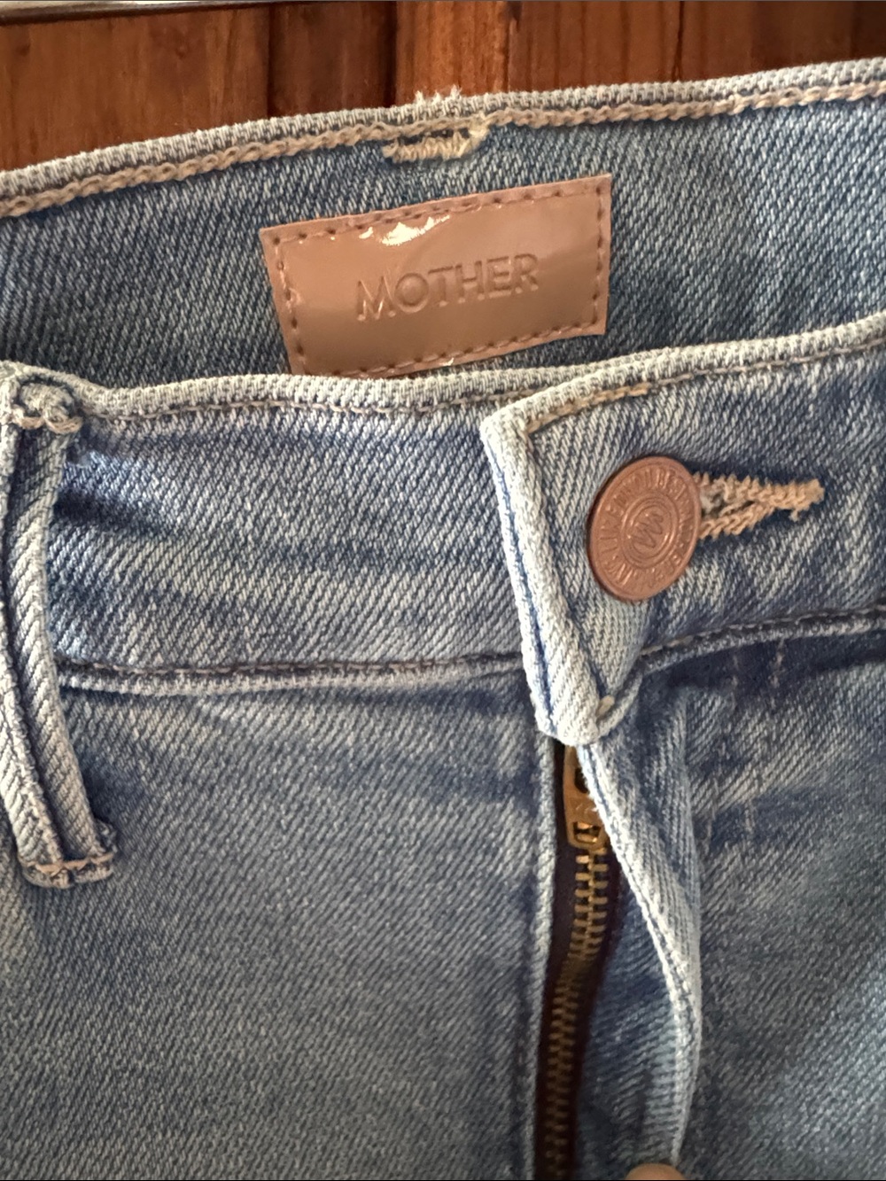 NWT MOTHER JEANS LIL MOTHER INSIDER CROP FRAY. SIZE 24 PETITE. - Picture 3 of 13